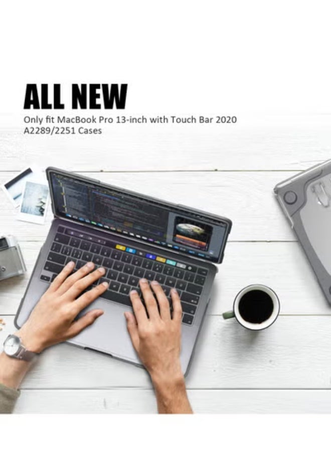 GULFLINK Hard Shell Case Cover With Kickstand Shockproof Function For MacBook Pro(A2251/A2289/A2338) 13 Inch - Image 4