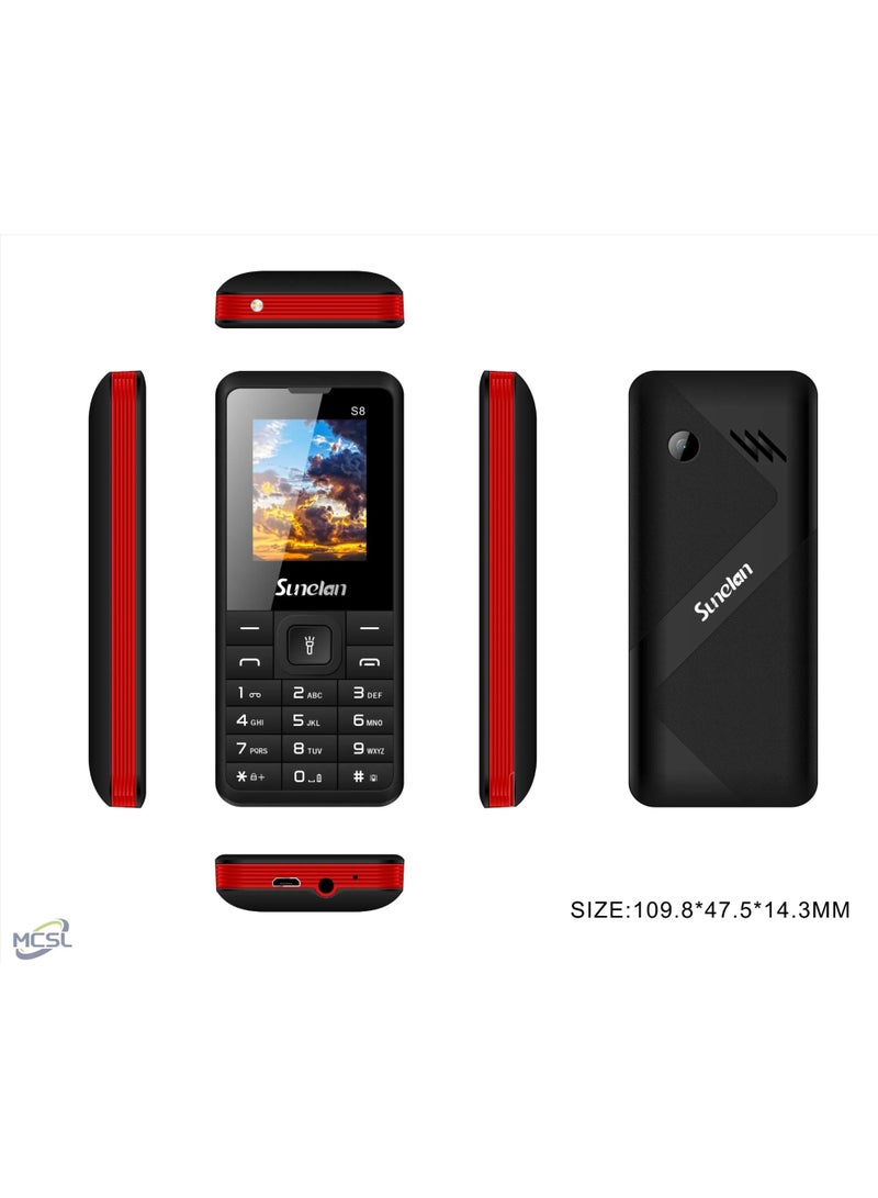  ‏سونيلان Sunelan S8  1.8 Mini Modern Mobile Phone Keyboard Mobile Phone 32MB 1000mAh New Small Function Mobile Phone - Image 2