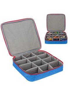 KISLANE Carrying Case For 12 Monster Jam Toy Trucks Kids Toy Cars Storage Bag Hold 12 Monster Jam Toy Trucks Bag Only (Blue)  - Image 1