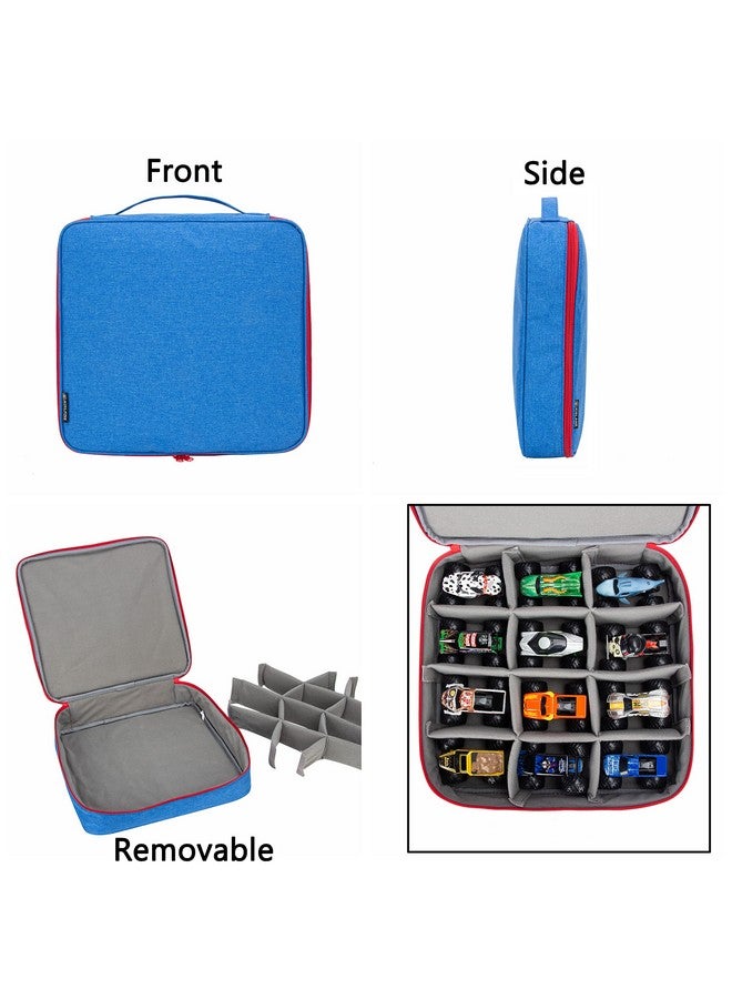 KISLANE Carrying Case For 12 Monster Jam Toy Trucks Kids Toy Cars Storage Bag Hold 12 Monster Jam Toy Trucks Bag Only (Blue)  - Image 5