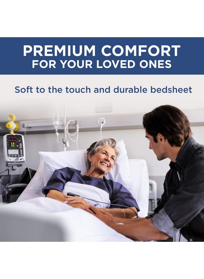 SHOPBEDDING 4 Pack Fitted Hospital Bed Sheets with Elastic All Around for a Cotton Rich Soft Knitted Jersey Sheet, 36” x 84” x 12”  - Image 4