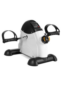 Mini Exercise Bike Pedal Exerciser Arm and Leg Cycle Exercise Bike Adjustable Resistance with LCD Display