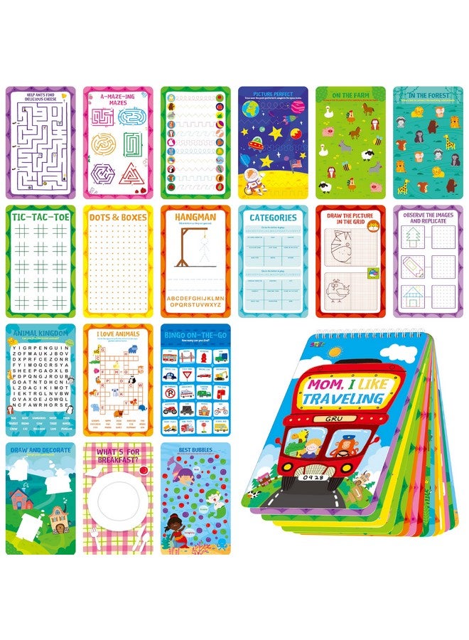 SpriteGru 31 Dry Erase Activities Book, Reusable & Erasable Game Pad, Explore and Find, Maze Matching TIC-TAC-Toe Dot to Dot Educational On The Go Toy and Learning Tool for Road Trip Airplane Travel - Image 1