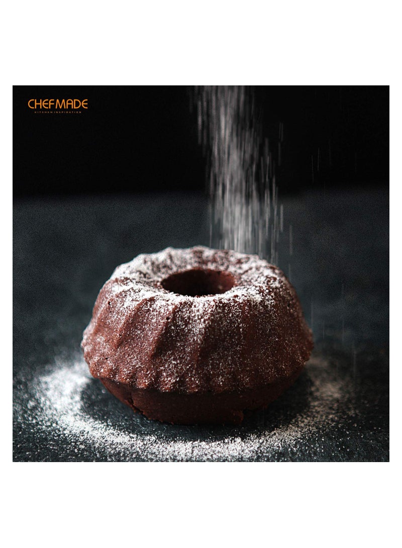 شيف ميد طقم أواني أنبوب صغير 4 بوصة 4 قطع قالب Kugelhopf غير لاصق - Image 5