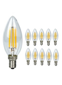 Generic LED Filament Chip Dimmable Edison Candle Light Bulb 7w Replace 30w Incandescent Lamp Lighting White Light Of 10 Piece 