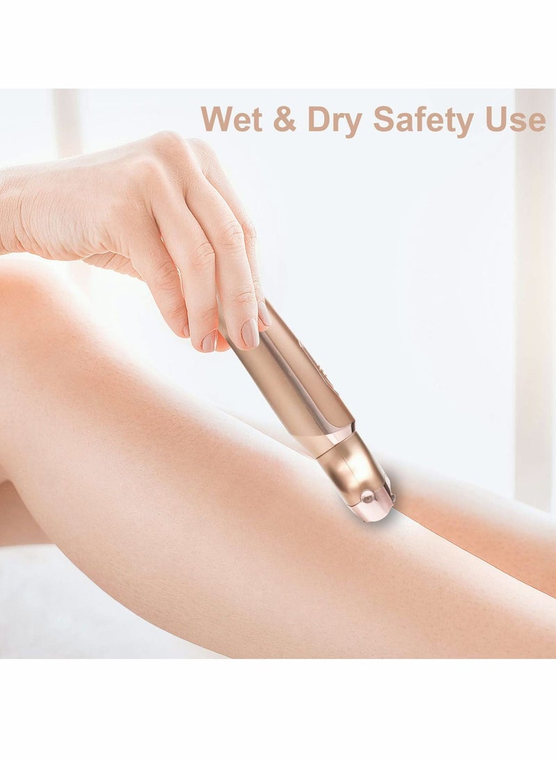 Excefore Electric Razor for Women, Painless 2 in 1 Ladies Shaver & Hair Trimmer for Face Eyebrow Mustache Beard Arm Leg Armpit Bikini - Image 3