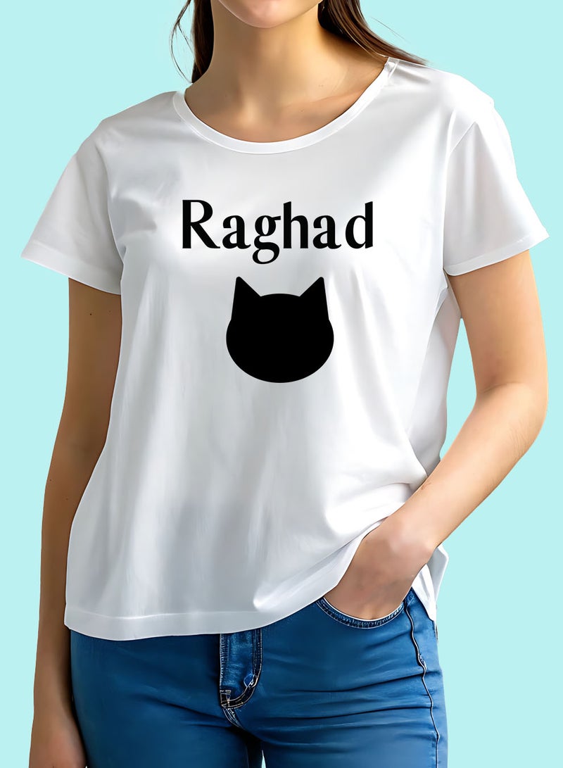 لوحة تيشيرت قطن قابل للتخصيص باسمك مع تصميم أيقونة قطة - Image 3