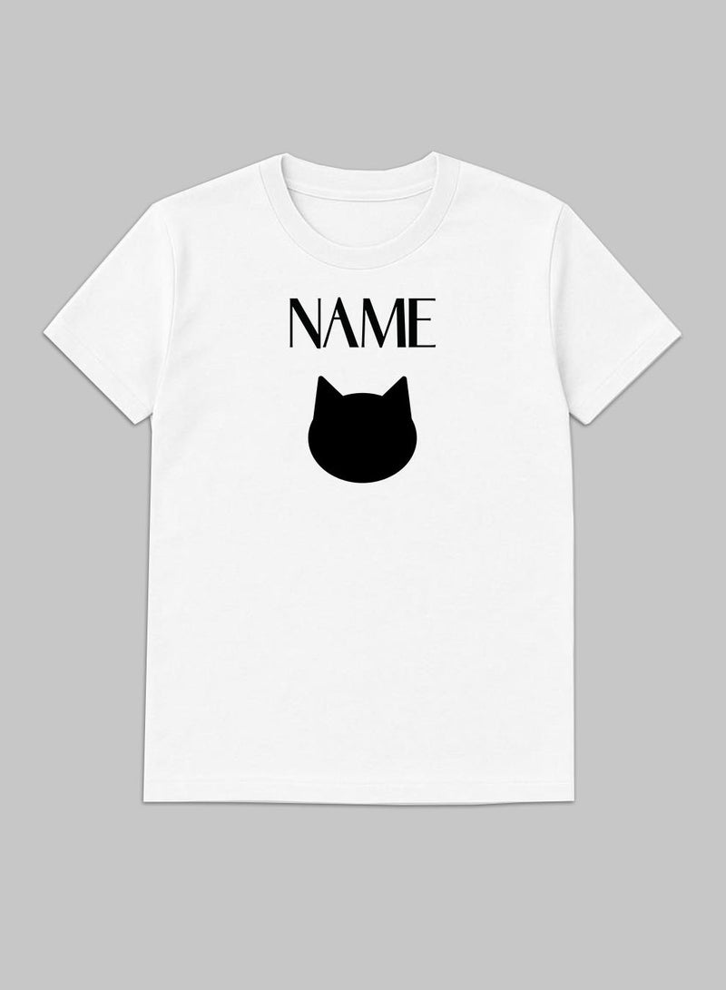 لوحة تيشيرت قطن قابل للتخصيص باسمك مع تصميم أيقونة قطة - Image 5