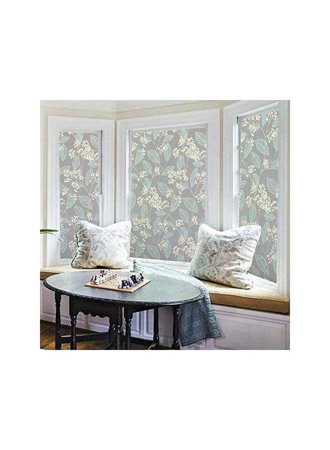 The Bros Privacy Window Film, 3D Leaf Pattern Decorative Static Cling Window Non-Adhesive Anti UV Static Cling Glass Film Protection for Home Kitchen Bedroom 45 x 200 cm - Image 2