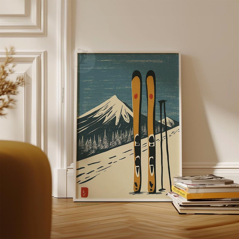 TNESSENTIAL Ski Mountain Poster | Vintage Winter Sports Wall Art | Snow Landscape Alpine Print - Image 4