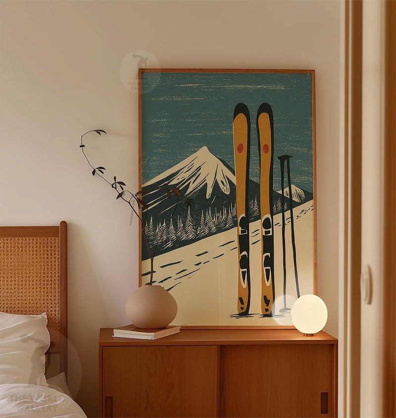 TNESSENTIAL Ski Mountain Poster | Vintage Winter Sports Wall Art | Snow Landscape Alpine Print - Image 2