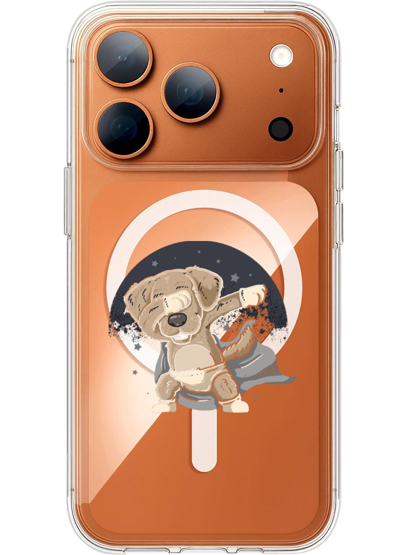 Theodor Magnetic Case for Apple iPhone 17 Pro Max Compatible with MagSafe Wireless Charging, Shockproof Phone Bumper Cover - Dad is the best friend Black - Image 1