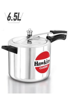 Hawkins 6.5 Liters Classic Aluminium Pressure Cooker,Silver  - Image 1