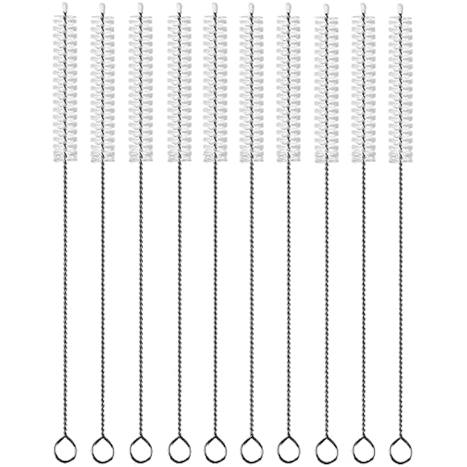 STRAW CLEANER BRUSH EXTEND 12 INCH, EXTRA WIDE 12MM DIAM PIPE CLEANERS, EXTRA LONG STRAW BRUSH FOR SIPPY CUP, WATER BOTTLE AND TUBES, DRINKING STRAW CLEANING BRUSH SET 10 PACK - Image 1