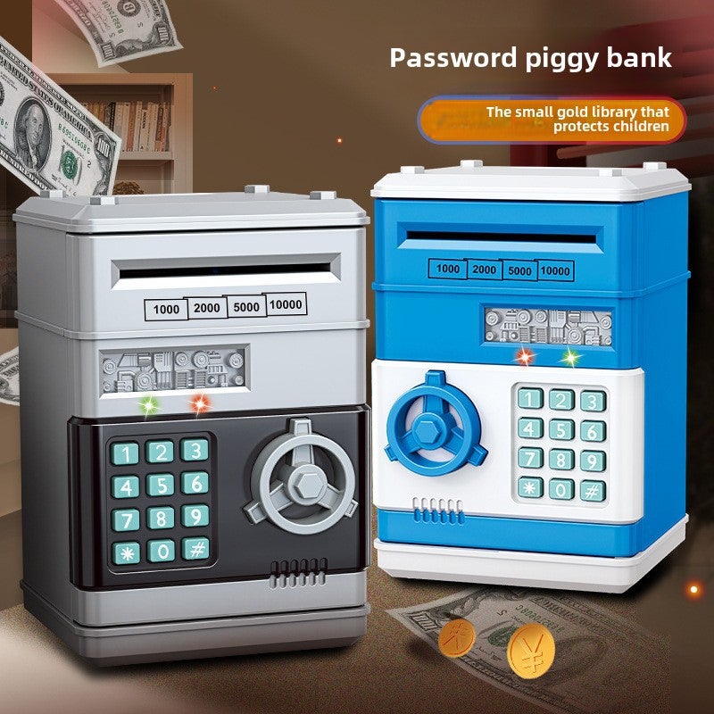 Children's Piggy Bank Creative Password Unlock Automatic Roll Money ATM Large Capacity Accessible Mini Safe Toy(Password deposit box) - Image 4