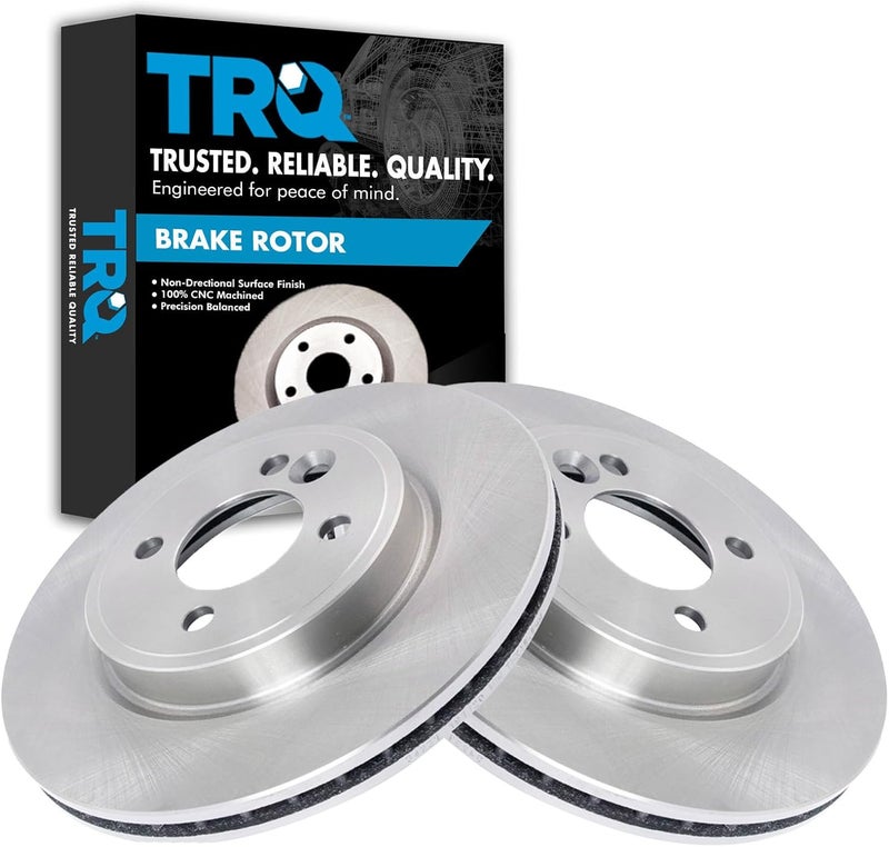 TRQ Front Brake Rotor Set Vented Compatible with 2002-2006 Mini Cooper - Image 1