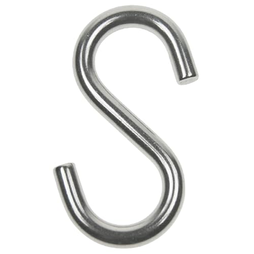 Wideskall® 2" inch Heavy Duty Small Zinc Plated Steel S Shaped Type Utility Hooks Hanging Hooks Chrome (Pack of 40) - Image 2