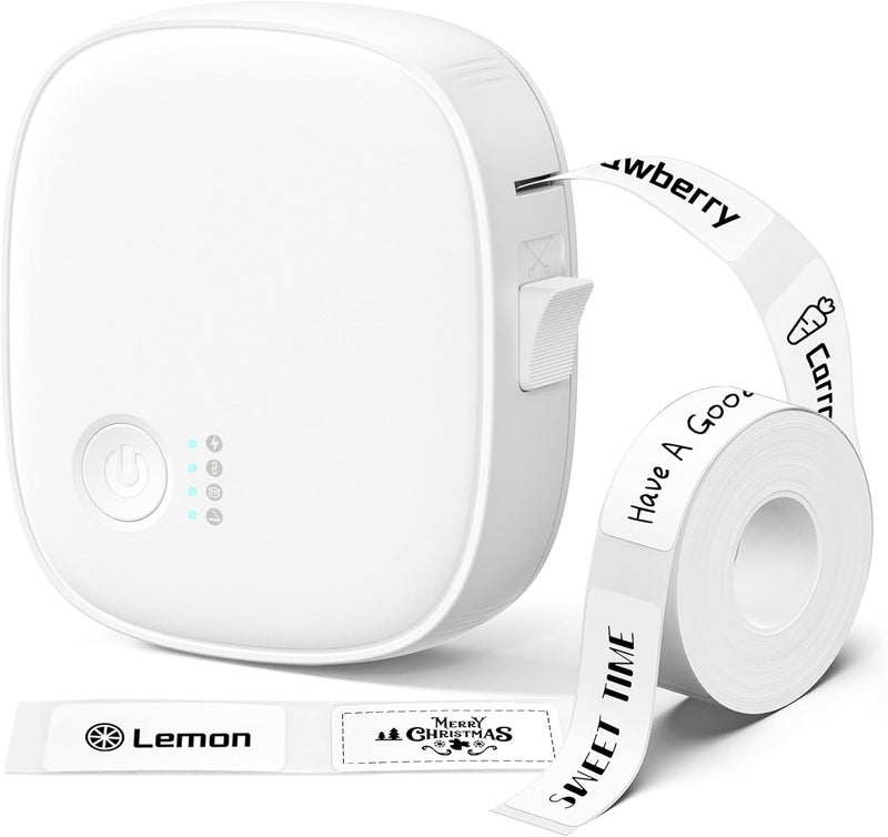 XenGro Mini Labelling Machine with Tape AH-P05, Portable Bluetooth Mini Label Printer, Wireless Thermal Label Maker, Waterproof & Rechargeable, Built-in Cutter for Home, Office - Image 1