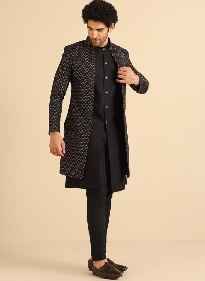 KISAH طقم شيرواني ذات تصميم ذاتي للرجال من كيساه إندويستern - Image 4