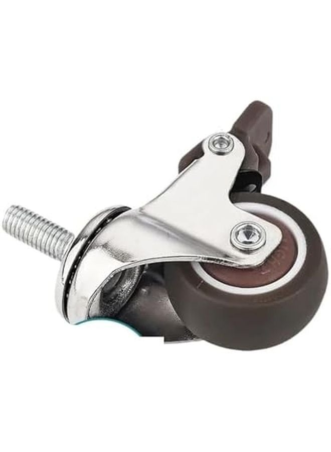 Soft Rubber Swivel Caster Wheels 2 Inch 4 Activity For Trolley Baby Crib Bed Furniture - Image 4