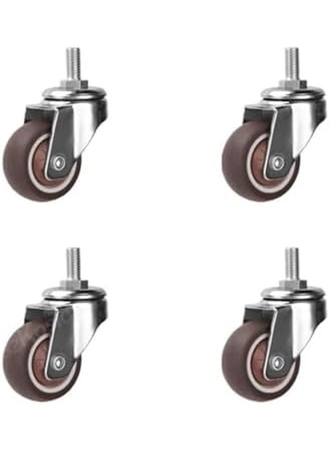 Soft Rubber Swivel Caster Wheels 2 Inch 4 Activity For Trolley Baby Crib Bed Furniture - Image 2