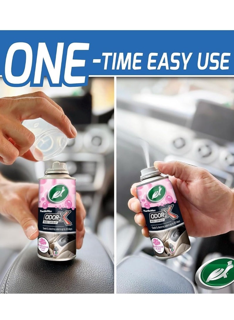 TURTLE Biki TurtleWax Made in United Kingdom ODOR-X Whole Car Blast Bubblegum Air Freshener  - Image 2