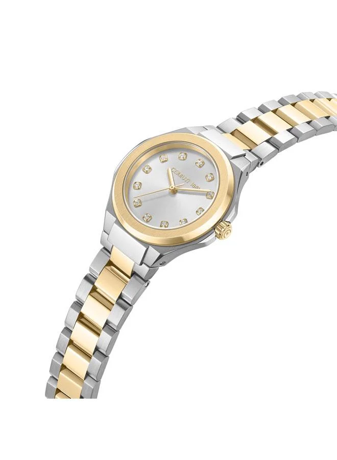 شيروتي 1881 Lucardo 32.5mm White Dial Stainless Steel Bracelet Analog Watch For Women
