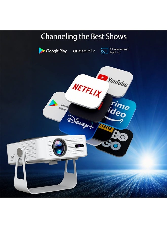 أون جهاز عرض 4K مزود بخاصية واي فاي وبلوتوث 5.0 وجهاز عرض أفلام منزلي مع تطبيق NETFLIX Prime Video وYouTube مدمج 600 ANSI وAndroid 11.0 وAuto Keystone - Image 4