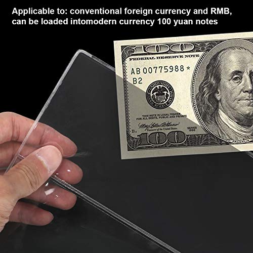 Fubeasi 10Pcs Money Banknote Paper Money Album Page Collection Holder Sleeves Loose Leaf Sheet Protection Album (3 pocket paper money) - Image 5