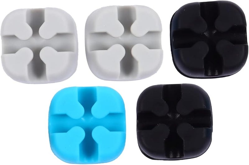 TEHAUX 5 Pack Cable Organizer Cord Management System for Home Office School Black - Image 1