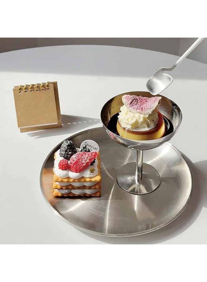 موثوقية التنبؤ 2 قطعة كوب حلوى، وعاء حلوى، كوب حلوى من الفولاذ المقاوم للصدأ، كوب آيس كريم، كوب بودنغ، وعاء كاسترد - Image 2