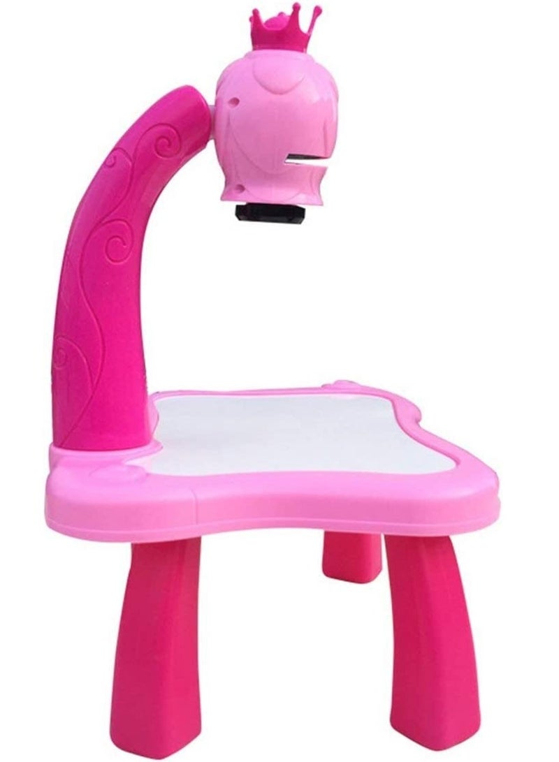 ELTRAZONE Child Learning Desk With Smart Projector Kids Painting Table Toy With Light Music Children Educational Tool Drawing Table (pink) - Image 3