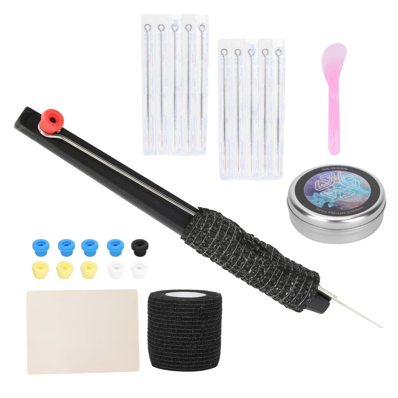 Professional Hand Tattoo Pen Kit: 1 Set Complete Kit With Non-slip Grip, Safe Needle Connection, Tattoo Repair Cream for Beginners And Experts - Image 5