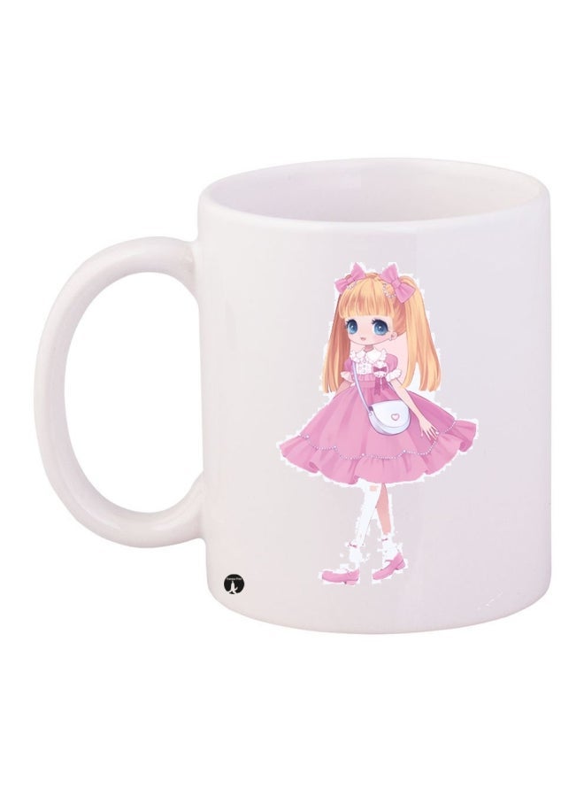 RYN Printed Coffee Mug White/Pink