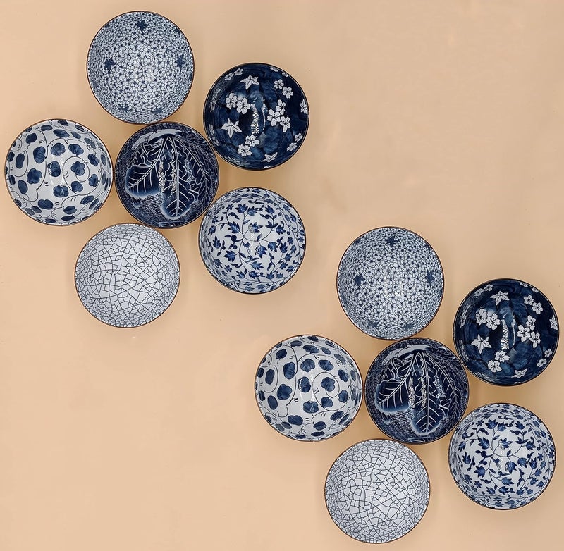 FS COOL Ceramic Snack Dessert Bowls Set Small Bowl Set for Ice Cream Nut Condiment Porcelain Side Dish Bowls for Dipping Salsa Set of 12 - Image 1