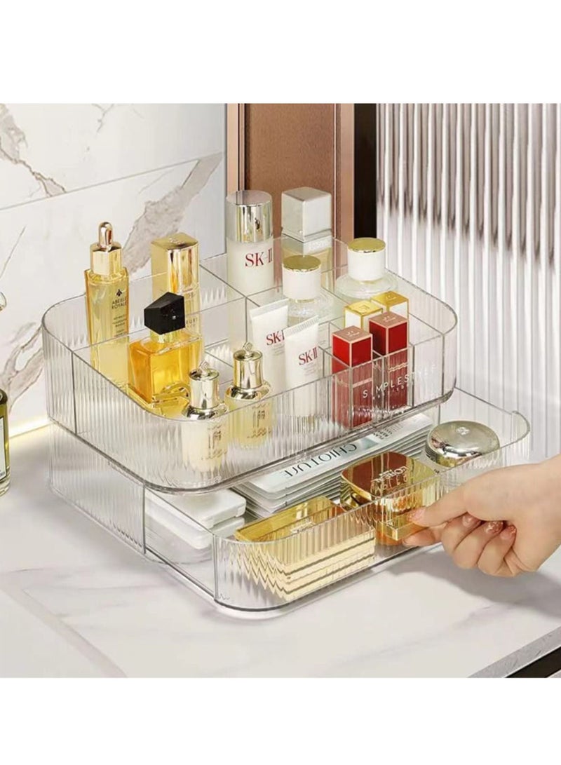 Sharpdo Makeup Organizer With Stackable Drawers,Bathroom Vanity Organizers And Storage,Ideal For Desk And Dresser Countertops,Great For Cosmetics,Skincare,Lipsticks,1 Drawer - Image 4