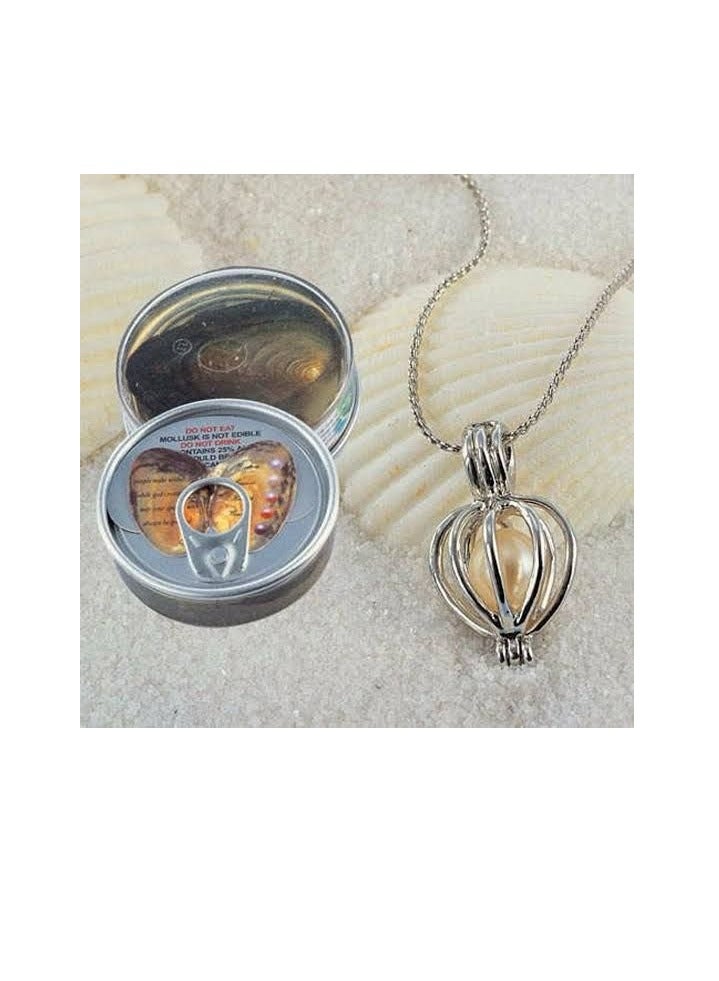 maya accessories Pearl Kit, Pearl Kit Box Pearl in Oyster, DIY Creative Necklace Jewelry Gift Set, Fashion Creations Kit with Pendant Necklace Durable for Women Girls, bamboo  - Image 1