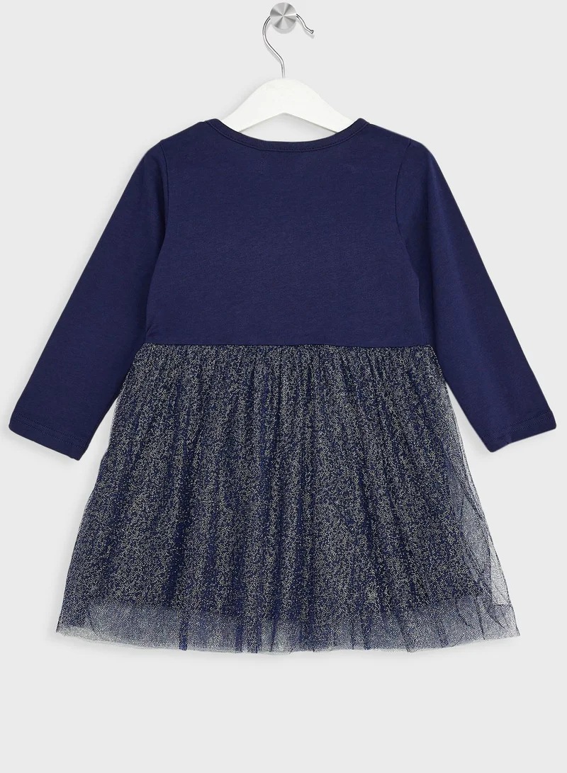 Pinata Girls Long Sleeve Sequin Tulle Dress