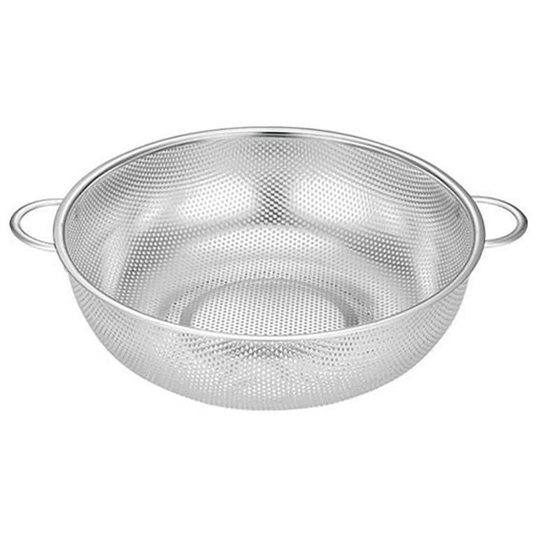 CLOUDTAIL CHOICE Sink Colander Strainer Round Drain Basket Stainless Steel Basket for Fruit Vegetable Washing 22 13 8CM - Image 1