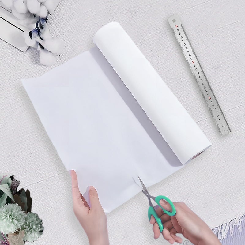 GARBODIY 10 Ft x 12.4 Inch Hot Fix Transfer Tape, Rhinestones Transfer Film Paper Roll - 0.3mm Thick, Ideal for DIY Rhinestone Pattern Positioning on Clothes, Fabric & Craft Decorations - Image 4