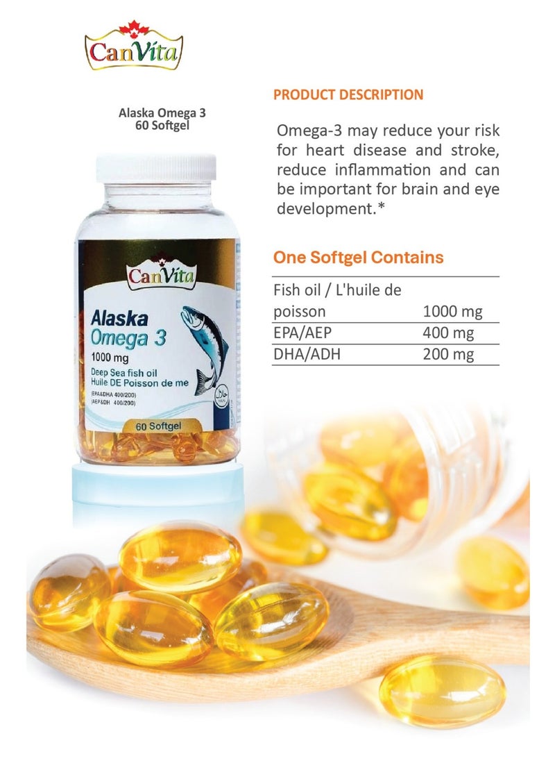 Canvita - CanVita Alaska Omega 3 1000mg Softgels 60s - Image 1