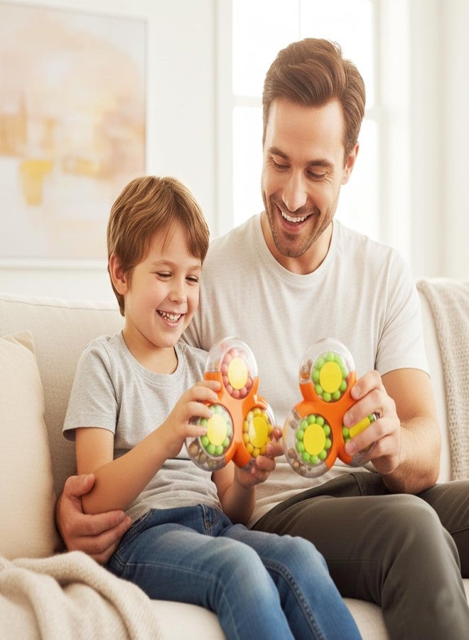 NHR Rotating Magic Bean Cube Toy for Kids – Decompression Fidget Puzzle with Spinning Beads, Educational Brain Game Toy for Children Age 3+ Years - Image 2