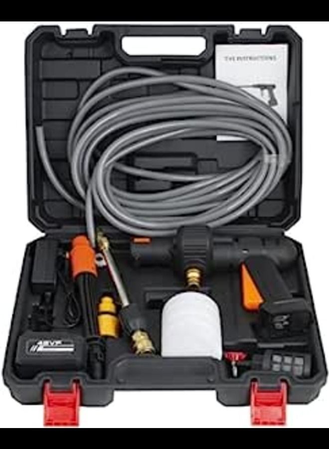 ABBASALI Cordless Pressure Washer High Pressure Car Washer Cleaner Portable Electric Washer with Power Display Adjustable Nozzle  - Image 1