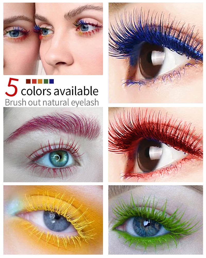 LYSdefeu Blue Mascara Waterproof for Eyelashes,Longlasting Curling Bright Blue Liquid Mascara Volume and Length,Cosplay Party Stage Colored rimel de pestaÃ±as, Christmas Eye Makeup Gift for Women Girl - Image 2