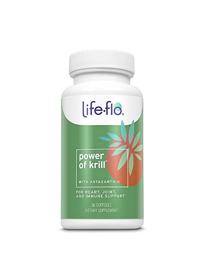 Power Of Krill ; Antarctic Krill Oil W/Omega3S & Astaxanthin ; Immune Heart & Joint Formula ; 60Ct 30 Serv.