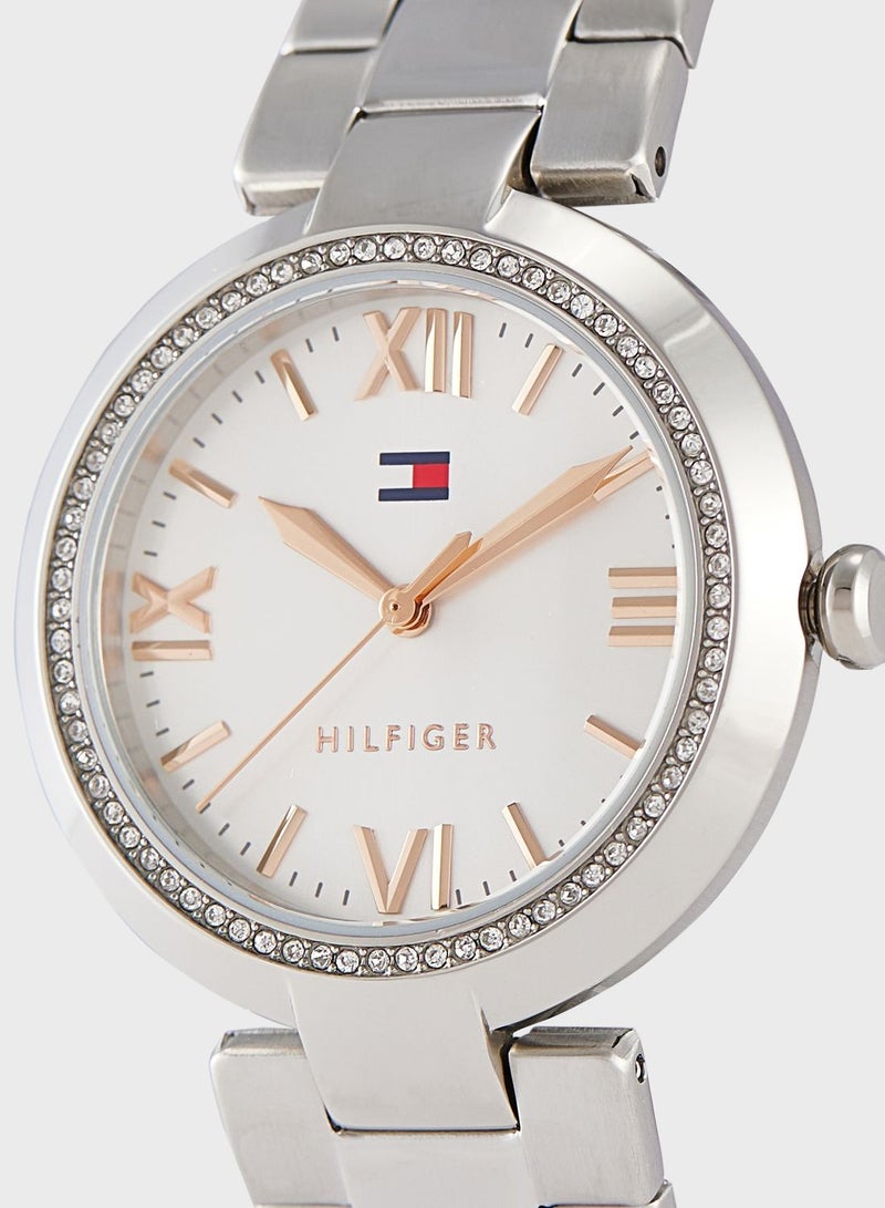 تومي هيلفيغر ساعة انالوج مزينة باحجار لامعة - Image 2