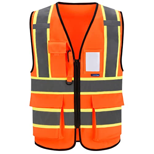 AYKRM 11 colors available 3xl orange safety vest - Image 1