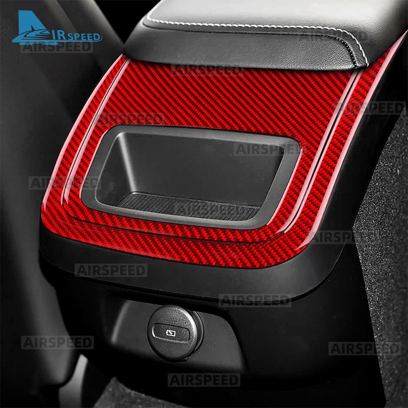 ملصق غطاء صندوق التخزين الخلفي بألياف الكربون الناعمة الحقيقية لسيارات فولفو XC60 XC90 V60 S60 - Image 5