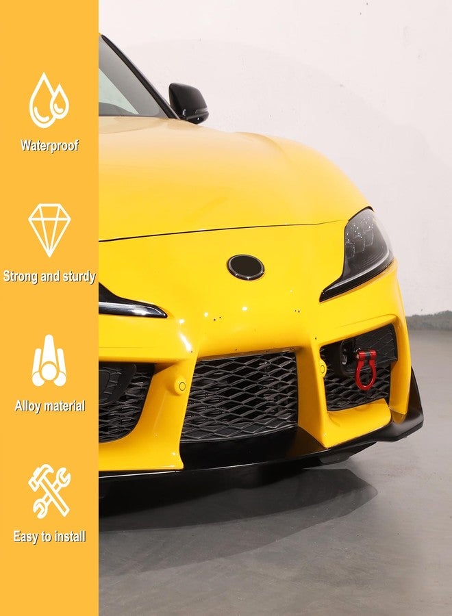 Daeiclru Car Front Bumper Tow Hook Compatible with Toyota Supra GR A90 A91 MK5 2019-2024, Racing Style Front Bumper Trailer Ring, Front Bumper Screw-on Tow Hook Trailer Hitch Accessories (Red) - Image 3