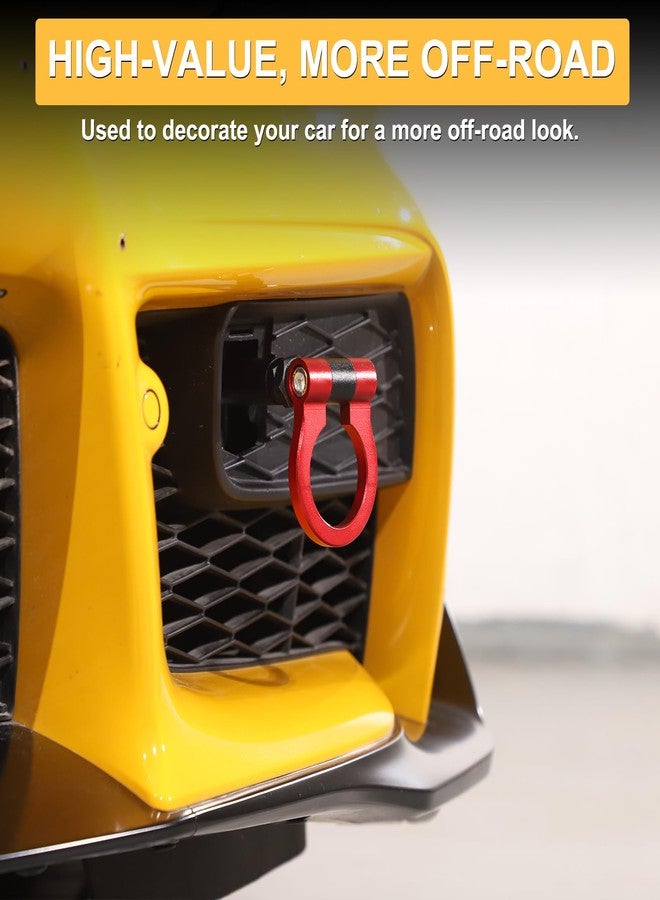 Daeiclru Car Front Bumper Tow Hook Compatible with Toyota Supra GR A90 A91 MK5 2019-2024, Racing Style Front Bumper Trailer Ring, Front Bumper Screw-on Tow Hook Trailer Hitch Accessories (Red) - Image 5